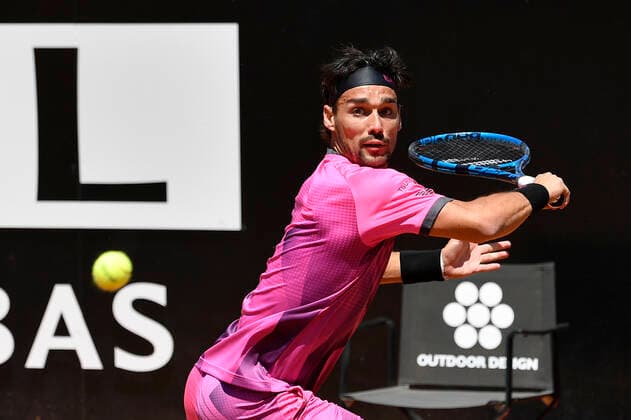 Photo Fabrizio Corradetti - LaPresse 10 05 2021 Roma (Italy) Tennis 1st round Kei Nishikori (JPN) vs Fabio Fognini (ITA) Internazionali BNL d Italia 2021 In the pic: Fabio Fognini  Copyright: xFabrizioxCorradetti LaPressex