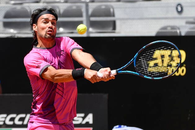 Photo Fabrizio Corradetti - LaPresse 10 05 2021 Roma (Italy) Tennis 1st round Kei Nishikori (JPN) vs Fabio Fognini (ITA) Internazionali BNL d Italia 2021 In the pic: Fabio Fognini  Copyright: xFabrizioxCorradetti LaPressex