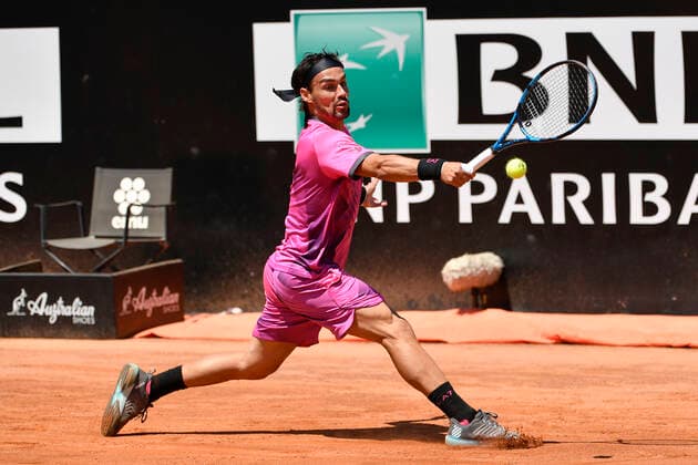 Photo Fabrizio Corradetti - LaPresse 10 05 2021 Roma (Italy) Tennis 1st round Kei Nishikori (JPN) vs Fabio Fognini (ITA) Internazionali BNL d Italia 2021 In the pic: Fabio Fognini  Copyright: xFabrizioxCorradetti LaPressex