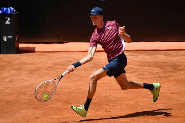 Photo Fabrizio Corradetti - LaPresse 10 05 2021 Roma (Italy) Tennis 1st round Ugo Humbert (FRA) vs Jannik Sinner (ITA) Internazionali BNL d Italia 2021 In the pic: Jannik Sinner  Copyright: xFabrizioxCorradetti LaPressex