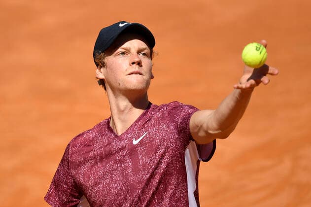 Photo Fabrizio Corradetti - LaPresse 10 05 2021 Roma (Italy) Tennis 1st round Ugo Humbert (FRA) vs Jannik Sinner (ITA) Internazionali BNL d Italia 2021 In the pic: Jannik Sinner  Copyright: xFabrizioxCorradetti LaPressex