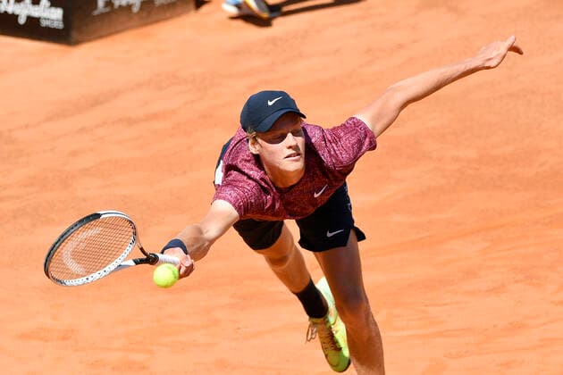Sport Bilder des Tages Photo Fabrizio Corradetti - LaPresse 10 05 2021 Roma (Italy) Tennis 1st round Ugo Humbert (FRA) vs Jannik Sinner (ITA) Internazionali BNL d Italia 2021 In the pic: Jannik Sinner  Copyright: xFabrizioxCorradetti LaPressex