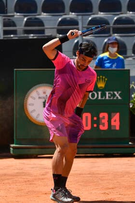 Photo Fabrizio Corradetti - LaPresse 10 05 2021 Roma (Italy) Tennis 1st round Kei Nishikori (JPN) vs Fabio Fognini (ITA) Internazionali BNL d Italia 2021 In the pic:  Copyright: xFabrizioxCorradetti LaPressex