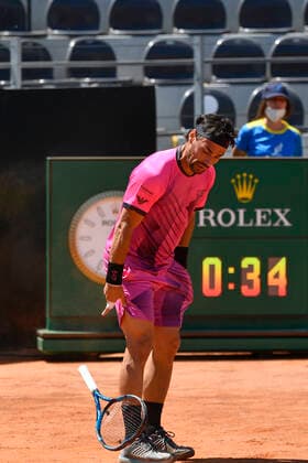 Photo Fabrizio Corradetti - LaPresse 10 05 2021 Roma (Italy) Tennis 1st round Kei Nishikori (JPN) vs Fabio Fognini (ITA) Internazionali BNL d Italia 2021 In the pic:  Copyright: xFabrizioxCorradetti LaPressex