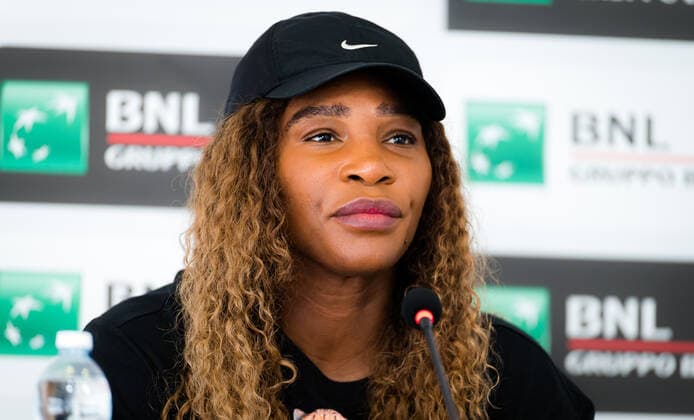 May 10, 2021, ROMA, ITALY: Serena Williams of the United States talks to the media ahead of the 2021 Internazionali BNL d Italia WTA, Tennis Damen 1000 tournament ROMA ITALY - ZUMAa181 20210510_zaa_a181_028 Copyright: xRobxPrangex