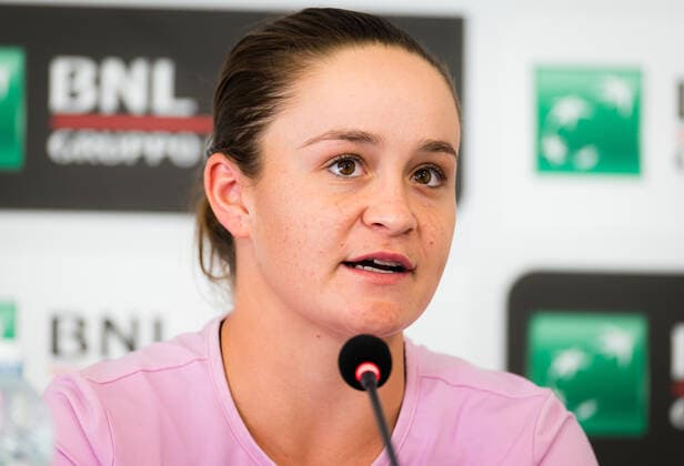 May 10, 2021, ROMA, ITALY: IAshleigh Barty of Australia talks to the media ahead of the 2021 Internazionali BNL d Italia WTA, Tennis Damen 1000 tournament ROMA ITALY - ZUMAa181 20210510_zaa_a181_038 Copyright: xRobxPrangex