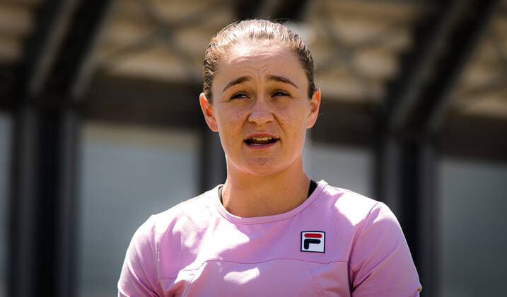 May 10, 2021, ROMA, ITALY: IAshleigh Barty of Australia talks to the media ahead of the 2021 Internazionali BNL d Italia WTA, Tennis Damen 1000 tournament ROMA ITALY - ZUMAa181 20210510_zaa_a181_043 Copyright: xRobxPrangex