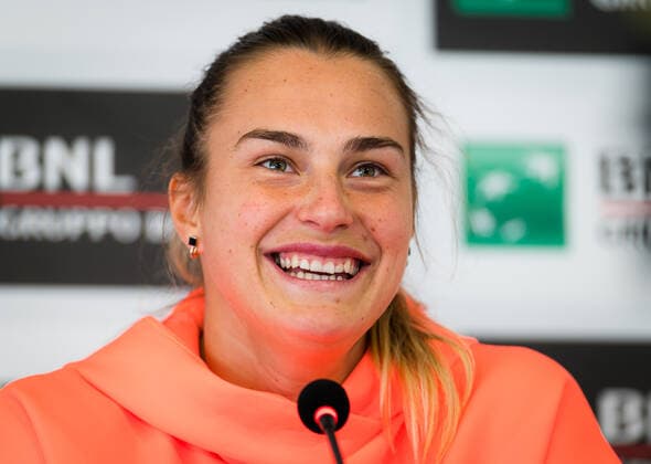 May 10, 2021, ROMA, ITALY: IAryna Sabalenka of Belarus talks to the media ahead of the 2021 Internazionali BNL d Italia WTA, Tennis Damen 1000 tournament ROMA ITALY - ZUMAa181 20210510_zaa_a181_049 Copyright: xRobxPrangex