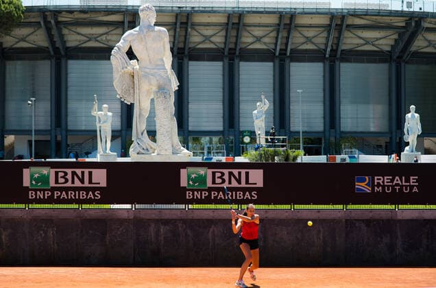 May 10, 2021, ROMA, ITALY: Karolina Pliskova of the Czech Republic during practice ahead of the 2021 Internazionali BNL d Italia WTA, Tennis Damen 1000 tournament ROMA ITALY - ZUMAa181 20210510_zaa_a181_052 Copyright: xRobxPrangex