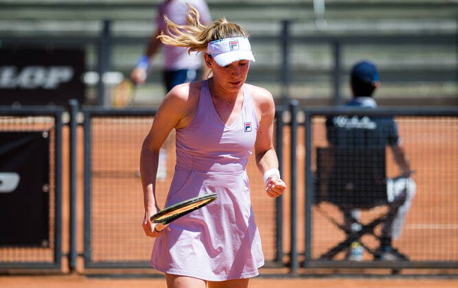 May 10, 2021, ROMA, ITALY: Ekaterina Alexandrova of Russia in action during the first round of the 2021 Internazionali BNL d Italia WTA, Tennis Damen 1000 tournament ROMA ITALY - ZUMAa181 20210510_zaa_a181_073 Copyright: xRobxPrangex