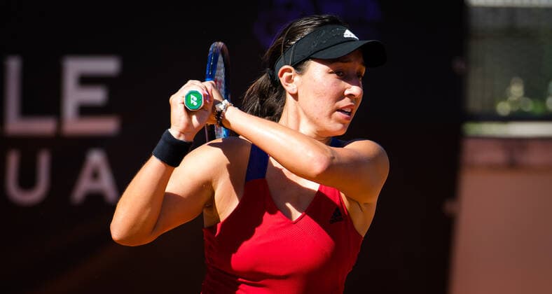 May 10, 2021, ROMA, ITALY: Jessica Pegula of the United States in action during the first round of the 2021 Internazionali BNL d Italia WTA, Tennis Damen 1000 tournament ROMA ITALY - ZUMAa181 20210510_zaa_a181_099 Copyright: xRobxPrangex