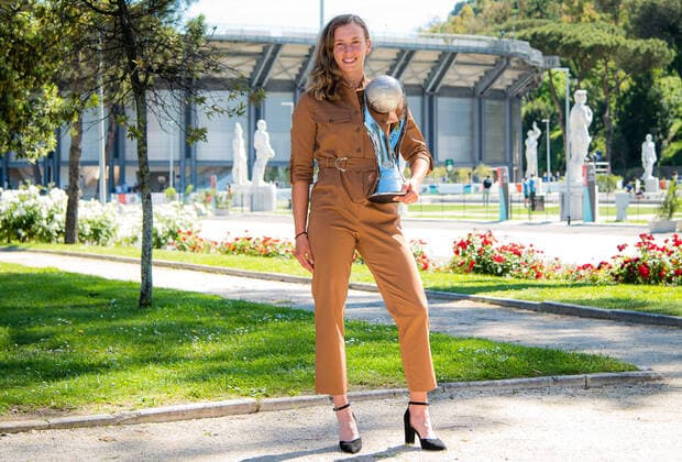 Tennis, WTA tournament in Rome, Elise Mertens photo shoot