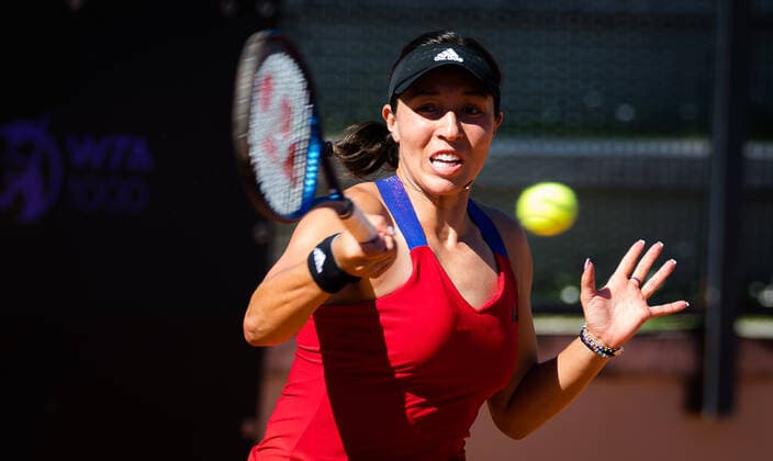 May 10, 2021, ROMA, ITALY: Jessica Pegula of the United States in action during the first round of the 2021 Internazionali BNL d Italia WTA, Tennis Damen 1000 tournament ROMA ITALY - ZUMAa181 20210510_zaa_a181_134 Copyright: xRobxPrangex