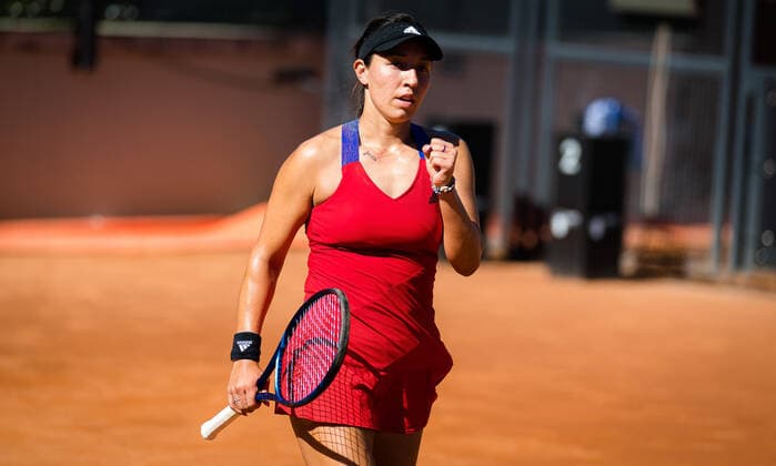 May 10, 2021, ROMA, ITALY: Jessica Pegula of the United States in action during the first round of the 2021 Internazionali BNL d Italia WTA, Tennis Damen 1000 tournament ROMA ITALY - ZUMAa181 20210510_zaa_a181_138 Copyright: xRobxPrangex