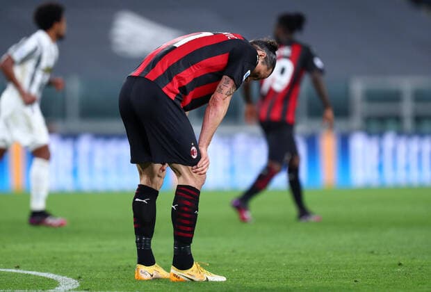 Juventus Fc v Ac Milan Zlatan Ibrahimovic of Ac Milan disappointed during the Serie A match between Juventus Fc and Ac Milan. Torino Allianz Stadium Italy Copyright: xMarcoxCanonierox