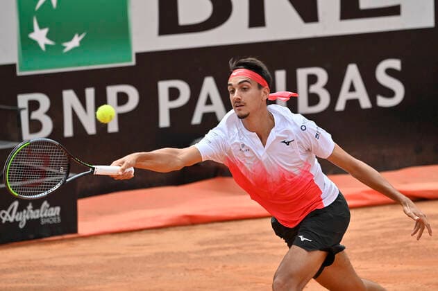 Photo Fabrizio Corradetti - LaPresse 11 05 2021 Roma (Italy) Tennis 1st round Lorenzo Sonego (ITA) vs Gael Monfils (FRA) Internazionali BNL d Italia 2021 In the pic: Lorenzo Sonego  Copyright: xFabrizioxCorradetti LaPressex