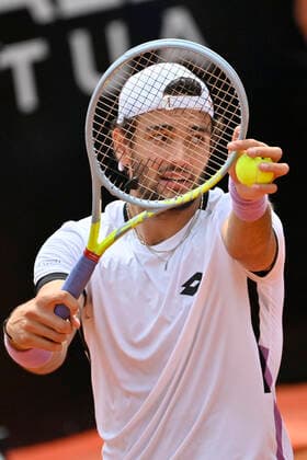 Photo Fabrizio Corradetti - LaPresse 11 05 2021 Roma (Italy) Tennis 1st round Matteo Berrettini (ITA) vs Nikoloz Basilashvili (GEO) Internazionali BNL d Italia 2021 In the pic: Matteo Berrettini  Copyright: xFabrizioxCorradetti LaPressex