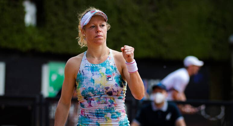May 11, 2021, ROMA, ITALY: Laura Siegemund of Germany in action during her first-round match at the 2021 Internazionali BNL d Italia WTA, Tennis Damen 1000 tournament against Nadia Podoroska of Argentina ROMA ITALY - ZUMAa181 20210511_zaa_a181_029 Copyright: xRobxPrangex