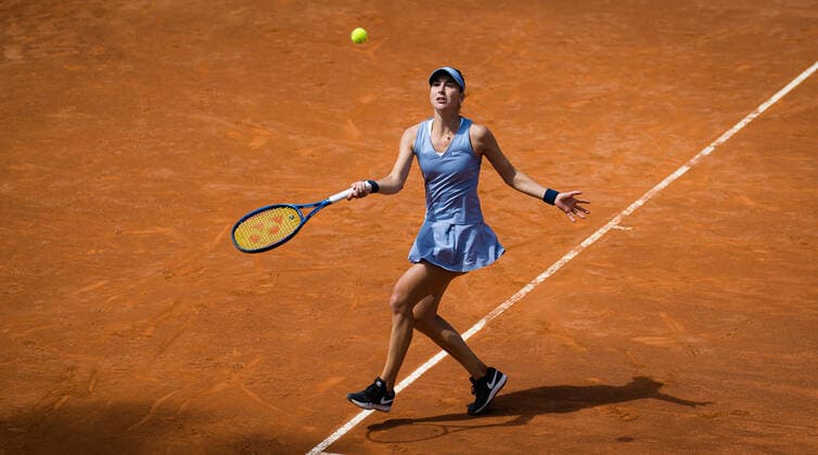 May 11, 2021, ROMA, ITALY: Belinda Bencic of Switzerland in action during the first round of the 2021 Internazionali BNL d Italia WTA, Tennis Damen 1000 tournament against Kristina Mladenovic of France ROMA ITALY - ZUMAa181 20210511_zaa_a181_039 Copyright: xRobxPrangex