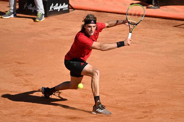 Photo Fabrizio Corradetti - LaPresse 11 05 2021 Roma (Italy) Tennis 2nd round Marin CILIC (CRO) vs Stefanos TSITSIPAS (GRE) Internazionali BNL d Italia 2021 In the pic: Stefanos Tsitsipas  Copyright: xFabrizioxCorradetti LaPressex