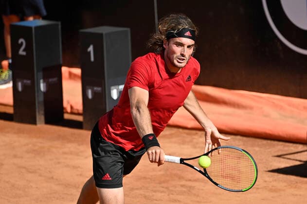 Photo Fabrizio Corradetti - LaPresse 11 05 2021 Roma (Italy) Tennis 2nd round Marin CILIC (CRO) vs Stefanos TSITSIPAS (GRE) Internazionali BNL d Italia 2021 In the pic: Stefanos Tsitsipas  Copyright: xFabrizioxCorradetti LaPressex
