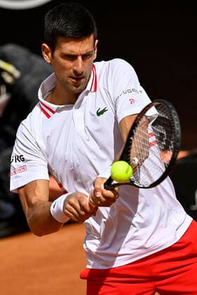 Photo Fabrizio Corradetti - LaPresse 13 05 2021 Roma (Italy) Tennis 3nd round Novak Djokovic (SRB) vs Alejandro Davidovich Fokina (ESP) Internazionali BNL d Italia 2021 In the pic: Novak Djokovic  Copyright: xFabrizioxCorradetti LaPressex