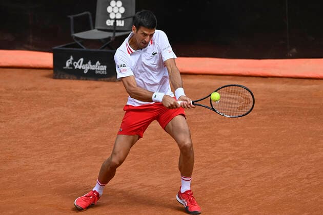 Photo Fabrizio Corradetti - LaPresse 13 05 2021 Roma (Italy) Tennis 3nd round Novak Djokovic (SRB) vs Alejandro Davidovich Fokina (ESP) Internazionali BNL d Italia 2021 In the pic: Novak Djokovic  Copyright: xFabrizioxCorradetti LaPressex