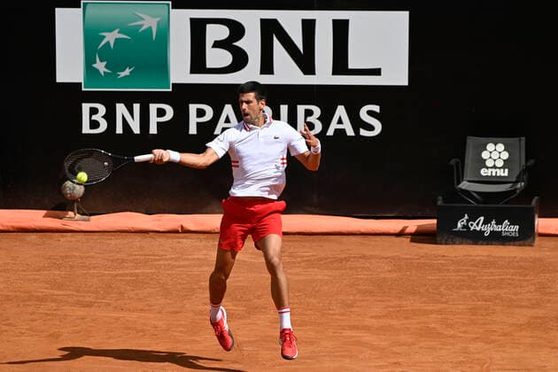 Photo Fabrizio Corradetti - LaPresse 13 05 2021 Roma (Italy) Tennis 3nd round Novak Djokovic (SRB) vs Alejandro Davidovich Fokina (ESP) Internazionali BNL d Italia 2021 In the pic: Novak Djokovic  Copyright: xFabrizioxCorradetti LaPressex