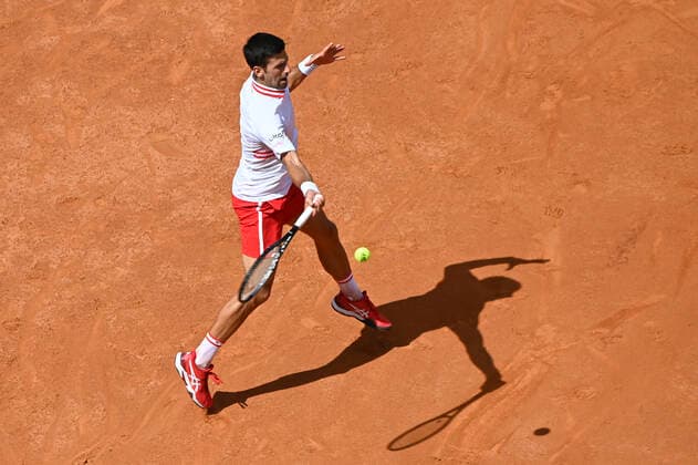 Photo Fabrizio Corradetti - LaPresse 13 05 2021 Roma (Italy) Tennis 3nd round Novak Djokovic (SRB) vs Alejandro Davidovich Fokina (ESP) Internazionali BNL d Italia 2021 In the pic: Novak Djokovic  Copyright: xFabrizioxCorradetti LaPressex