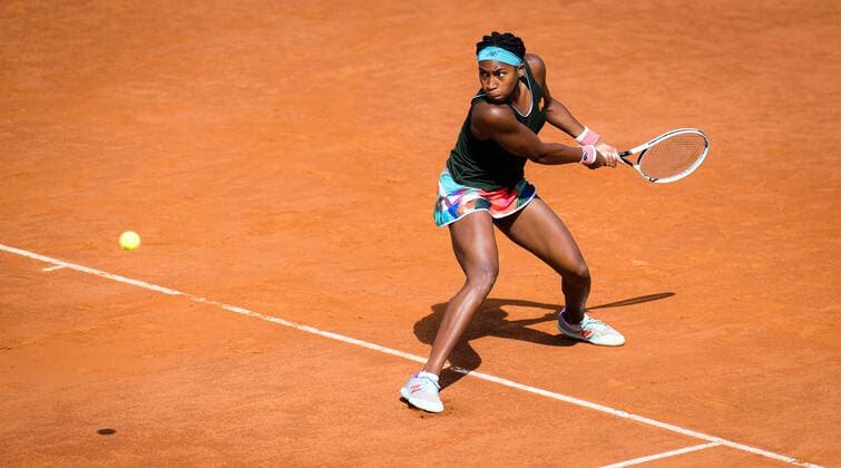 May 13, 2021, ROMA, ITALY: Cori Gauff of the United States in action during the third round of the 2021 Internazionali BNL d Italia WTA, Tennis Damen 1000 tournament against Aryna Sabalenka of Belarus ROMA ITALY - ZUMAa181 20210513_zaa_a181_006 Copyright: xRobxPrangex
