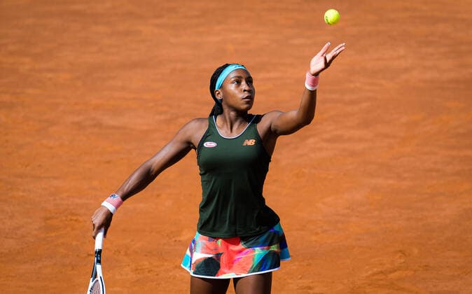May 13, 2021, ROMA, ITALY: Cori Gauff of the United States in action during the third round of the 2021 Internazionali BNL d Italia WTA, Tennis Damen 1000 tournament against Aryna Sabalenka of Belarus ROMA ITALY - ZUMAa181 20210513_zaa_a181_012 Copyright: xRobxPrangex
