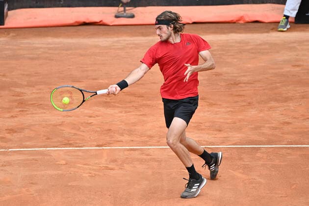 Photo Fabrizio Corradetti - LaPresse 13 05 2021 Roma (Italy) Tennis 3nd round Matteo Berrettini (ITA) vs Stefanos Tsitsipas (GRE) Internazionali BNL d Italia 2021 In the pic: Stefanos Tsitsipas  Copyright: xFabrizioxCorradetti LaPressex