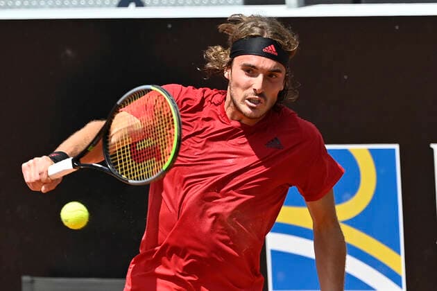 Photo Fabrizio Corradetti - LaPresse 13 05 2021 Roma (Italy) Tennis 3nd round Matteo Berrettini (ITA) vs Stefanos Tsitsipas (GRE) Internazionali BNL d Italia 2021 In the pic: Stefanos Tsitsipas  Copyright: xFabrizioxCorradetti LaPressex