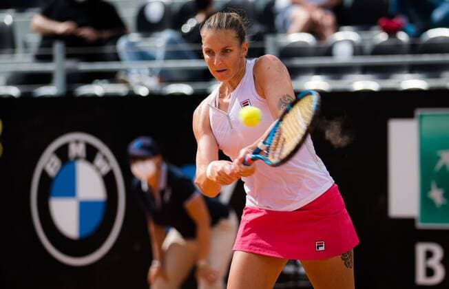 Mandatory Credit: Photo by Rob Prange Shutterstock (11896921cc) Karolina Pliskova of the Czech Republic in action during her third-round match at the 2021 Internazionali BNL d Italia WTA, Tennis Damen 1000 tournament Italian Open, Tennis, Foro Italico, Rome, Italy - 13 May 2021 Italian Open, Tennis, Foro Italico, Rome, Italy - 13 May 2021  Copyright: xRobxPrange Shutterstockx 11896921cc