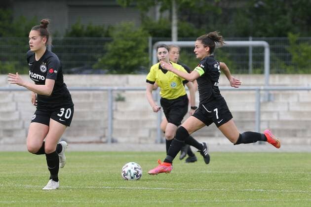 Caroline Krawczyk Eintracht Frankfurt Women II, No 7 in fast build up play , Eintracht Frankfurt Women II 1 FC Köln Women, 2 Bundesliga Women, 2020 2021 season, 113 05 2021,
