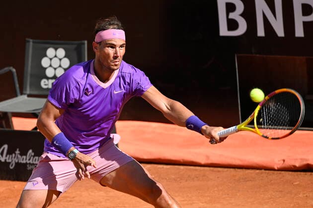 Photo Fabrizio Corradetti - LaPresse 13 05 2021 Roma (Italy) Tennis 3nd round Denis Shapovalov (CAN) vs Rafa Nadal (ESP) Internazionali BNL d Italia 2021 In the pic: Rafael Nadal  Copyright: xFabrizioxCorradetti LaPressex