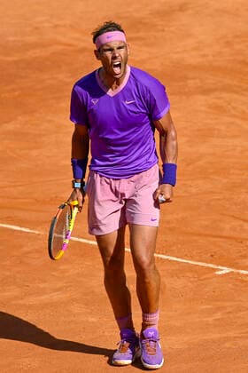 Photo Fabrizio Corradetti - LaPresse 13 05 2021 Roma (Italy) Tennis 3nd round Denis Shapovalov (CAN) vs Rafa Nadal (ESP) Internazionali BNL d Italia 2021 In the pic: Rafael Nadal  Copyright: xFabrizioxCorradetti LaPressex