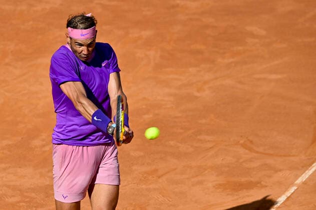 Photo Fabrizio Corradetti - LaPresse 13 05 2021 Roma (Italy) Tennis 3nd round Denis Shapovalov (CAN) vs Rafa Nadal (ESP) Internazionali BNL d Italia 2021 In the pic: Rafael Nadal  Copyright: xFabrizioxCorradetti LaPressex