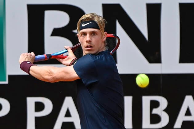 Photo Fabrizio Corradetti - LaPresse 13 05 2021 Roma (Italy) Tennis 3nd round Denis Shapovalov (CAN) vs Rafa Nadal (ESP) Internazionali BNL d Italia 2021 In the pic: Denis Shapovalov  Copyright: xFabrizioxCorradetti LaPressex