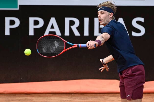 Photo Fabrizio Corradetti - LaPresse 13 05 2021 Roma (Italy) Tennis 3nd round Denis Shapovalov (CAN) vs Rafa Nadal (ESP) Internazionali BNL d Italia 2021 In the pic: Denis Shapovalov  Copyright: xFabrizioxCorradetti LaPressex