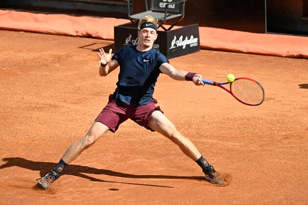 Photo Fabrizio Corradetti - LaPresse 13 05 2021 Roma (Italy) Tennis 3nd round Denis Shapovalov (CAN) vs Rafa Nadal (ESP) Internazionali BNL d Italia 2021 In the pic: Denis Shapovalov  Copyright: xFabrizioxCorradetti LaPressex