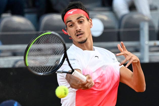 Photo Fabrizio Corradetti - LaPresse 13 05 2021 Roma (Italy) Tennis 3nd round Dominic Thiem (AUT) vs Lorenzo Sonego (ITA) Internazionali BNL d Italia 2021 In the pic: Lorenzo Sonego Foto Fabrizio Corradetti - LaPresse 13 05 2021 Roma ( Italia) Sport Tennis 3& xb0; turno Dominic Thiem (AUT) vs Lorenzo Sonego (ITA) Internazionali BNL d Italia 2021 Nella foto: Lorenzo Sonego Photo Fabrizio Corradetti - LaPresse 13 05 2021 Roma (Italy) Sport Tennis 3nd round Dominic Thiem (AUT) vs Lorenzo Sonego (ITA) Internazionali BNL d Italia 2021 In the pic: Lorenzo Sonego  Copyright: xFabrizioxCorradetti LaPressex