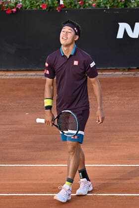 Photo Fabrizio Corradetti - LaPresse 13 05 2021 Roma (Italy) Tennis 3nd round Alexander Zverev (GER) vs Kei Nishikori (JPN) Internazionali BNL d Italia 2021 In the pic: Kei Nishikori  Copyright: xFabrizioxCorradetti LaPressex