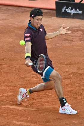Photo Fabrizio Corradetti - LaPresse 13 05 2021 Roma (Italy) Tennis 3nd round Alexander Zverev (GER) vs Kei Nishikori (JPN) Internazionali BNL d Italia 2021 In the pic: Kei Nishikori  Copyright: xFabrizioxCorradetti LaPressex