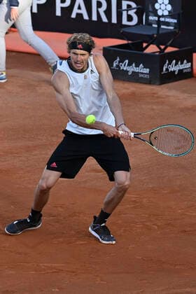 Photo Fabrizio Corradetti - LaPresse 13 05 2021 Roma (Italy) Tennis 3nd round Alexander Zverev (GER) vs Kei Nishikori (JPN) Internazionali BNL d Italia 2021 In the pic: Alexander Zverev  Copyright: xFabrizioxCorradetti LaPressex