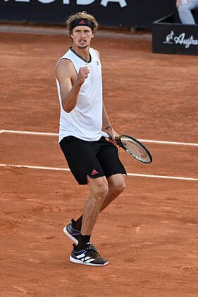 Photo Fabrizio Corradetti - LaPresse 13 05 2021 Roma (Italy) Tennis 3nd round Alexander Zverev (GER) vs Kei Nishikori (JPN) Internazionali BNL d Italia 2021 In the pic: Alexander Zverev  Copyright: xFabrizioxCorradetti LaPressex