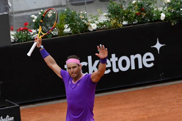 Photo Fabrizio Corradetti - LaPresse 14 05 2021 Roma (Italy) Tennis Quarter final Alexander Zverev (GER) vs Rafael Nadal (ESP) Internazionali BNL d Italia 2021 In the pic: Rafael Nadal  Copyright: xFabrizioxCorradetti LaPressex