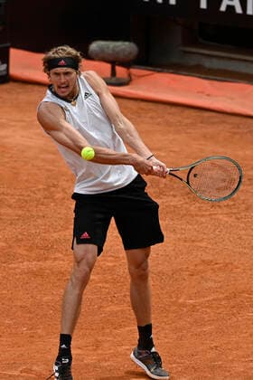 Photo Fabrizio Corradetti - LaPresse 14 05 2021 Roma (Italy) Tennis Quarter final Alexander Zverev (GER) vs Rafael Nadal (ESP) Internazionali BNL d Italia 2021 In the pic: Alexander Zverev  Copyright: xFabrizioxCorradetti LaPressex