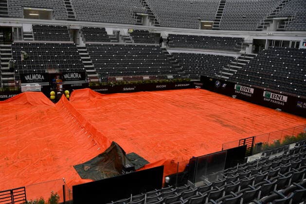 Tennis, ATP Tournament in Rome - Rain interruption