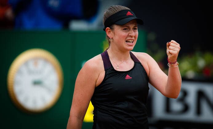 May 14, 2021, ROMA, ITALY: Jelena Ostapenko of Latvia in action during her quarter-final match at the 2021 Internazionali BNL d Italia WTA, Tennis Damen 1000 tournament against Karolina Pliskova of the Czech Republic ROMA ITALY - ZUMAa181 20210514_zaa_a181_045 Copyright: xRobxPrangex